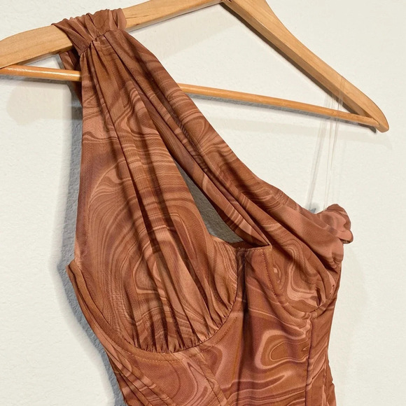 House of CB Clementine Swirl Print Cut Out Mini Dress - Picture 11 of 11